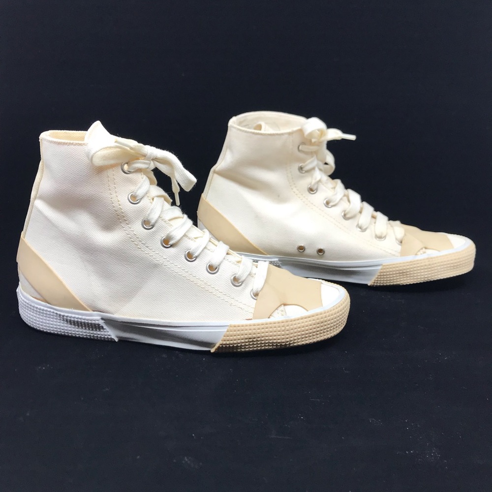 HELMUT LANG White Canvas High-top Sneakers - Picture 4 of 9